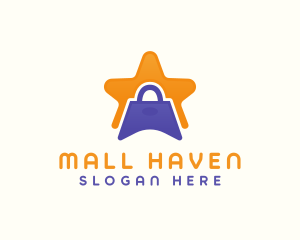 Star Shopping Bag logo design