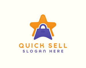 Star Shopping Bag logo design