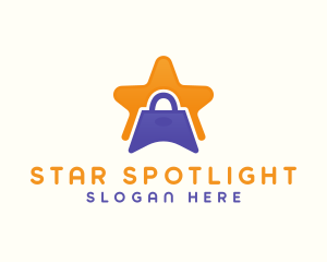 Star Shopping Bag logo design