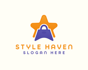 Retailer - Star Shopping Bag logo design