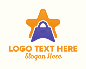 Shop - Star Shopping Bag logo design