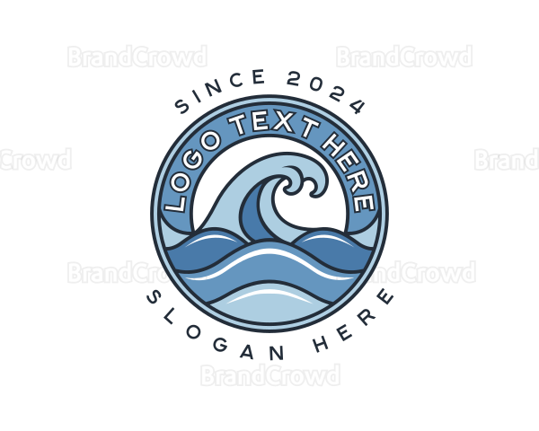 Ocean Wave Coast Logo