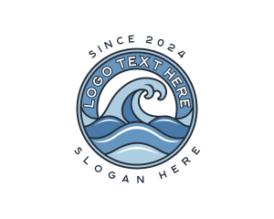 Ocean Wave Coast Logo