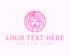 Blow Dryer - Woman Beauty Hair logo design