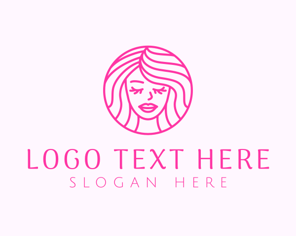 Aesthetic - Woman Beauty Hair logo design