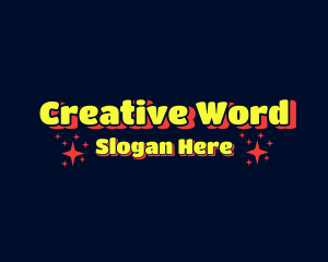 Word - Festive Party Star logo design