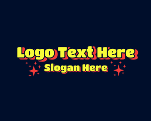 Word - Festive Party Wordmark logo design