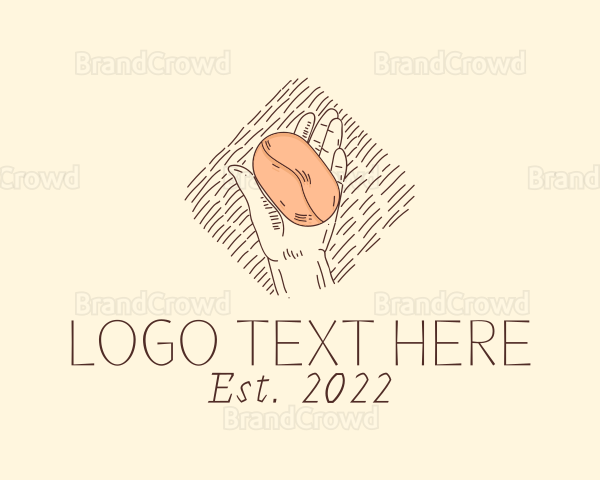 Coffee Bean Hand Logo