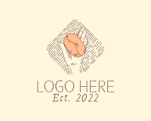 Fine Dining - Coffee Bean Hand logo design