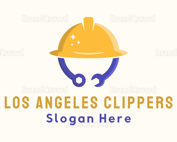 Construction Hat Tools Logo