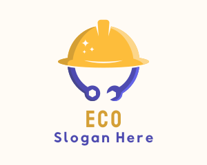 Construction Hat Tools Logo