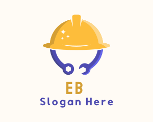 Construction Hat Tools Logo