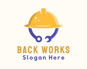 Construction Hat Tools logo design