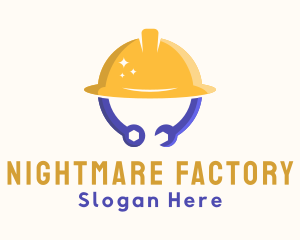 Construction Hat Tools logo design