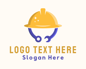 Job - Construction Hat Tools logo design