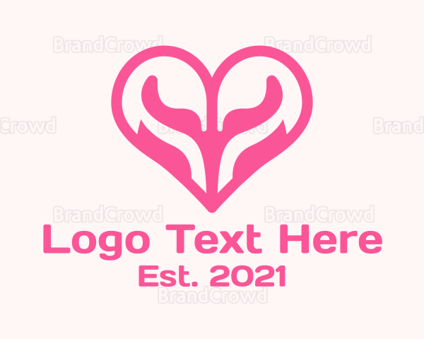 Lover Swan Heart Logo