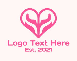 Parent - Lover Swan Heart logo design