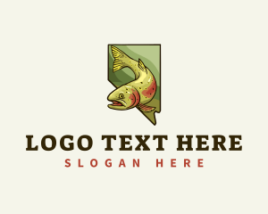 Pine Cones - Nevada Trout Fish logo design