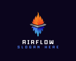 Heating Cooling Airflow logo design