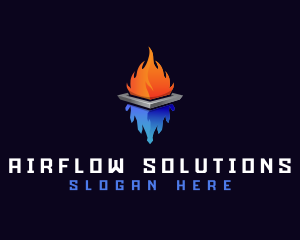 Heating Cooling Airflow logo design