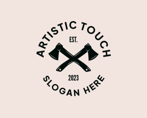 Rustic Hipster Axe logo design