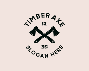 Rustic Hipster Axe logo design