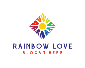 Rainbow Sun Diamons logo design