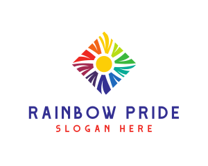 Rainbow Sun Diamons logo design