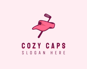 Golfer Visor Cap  logo design