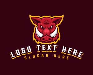Mascot - Wild Boar Hog logo design