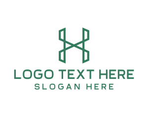 Letter X - Minimalist Monoline Tech Letter X logo design