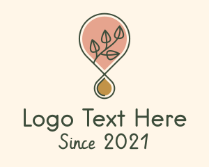 Massage Oil - Essential Oil Droplet logo design