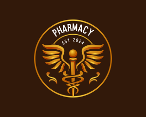 Caduceus Pharmacy Clinic logo design