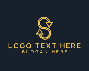 Processing - Marketing Arrow Letter S logo design
