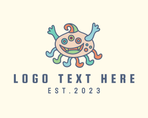 Children - Pastel Mutant Octopus logo design