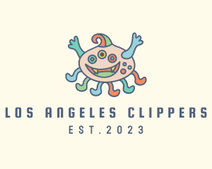 Children - Pastel Mutant Octopus logo design