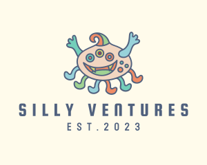 Pastel Mutant Octopus logo design