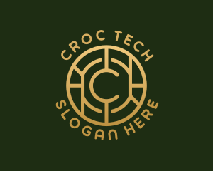 Tech Crypto Currency Letter C logo design