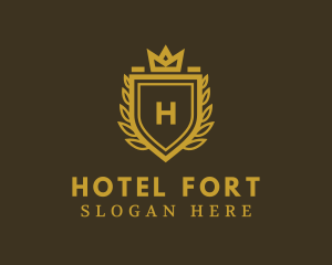 Gold Shield Royal Hotel logo design