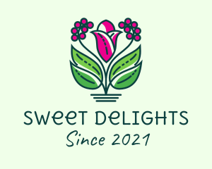 Pink Tulip Berries  logo design