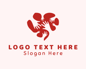 Community Heart Hands logo design