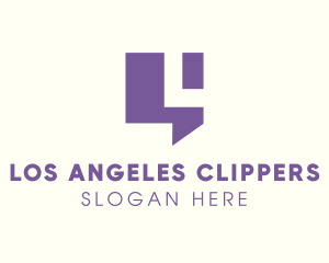 Messaging - Simple Purple Chat Letter L logo design