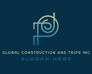 Digital - Generic Letter TPJ Business logo design