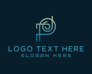 Outline - Generic Letter TPJ Business logo design