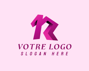 Skincare - 3D Letter R logo design
