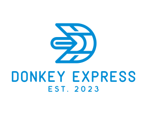 Express Delivery Letter D logo design