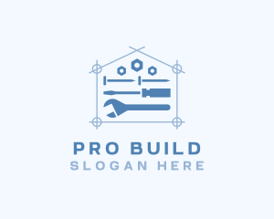 Home Construction Tools logo design