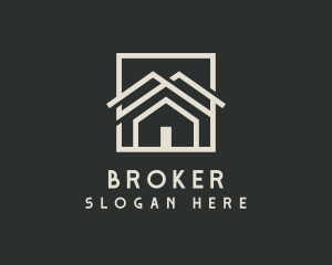 Roofing Housing Broker logo design