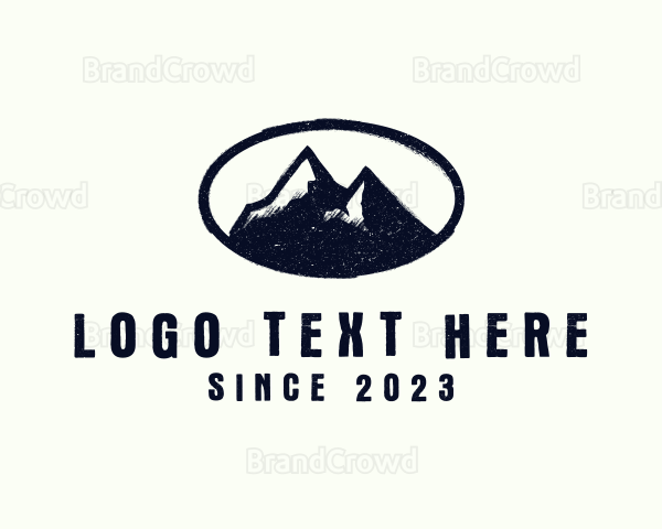Rustic Mountain Badge Logo
