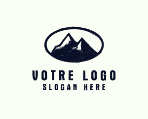 Rustic Mountain Badge Logo